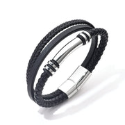 Bratara-barbati-piele-naturala-argintiu-Linders.jpg