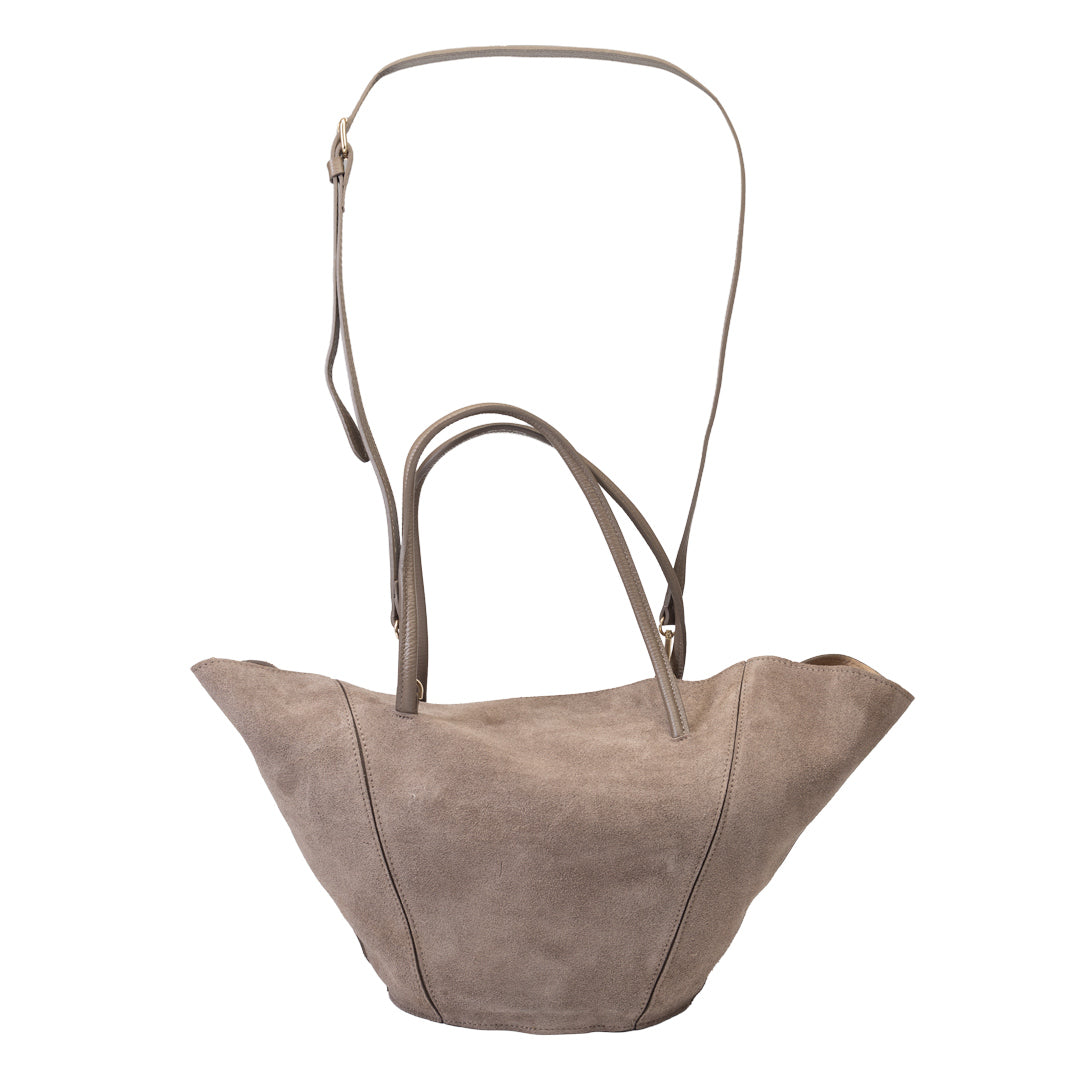 Geantă damă din piele naturala taupe inchis Diana